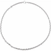 Titanium 5.5 mm Diamond-Cut Cable 20" Chain