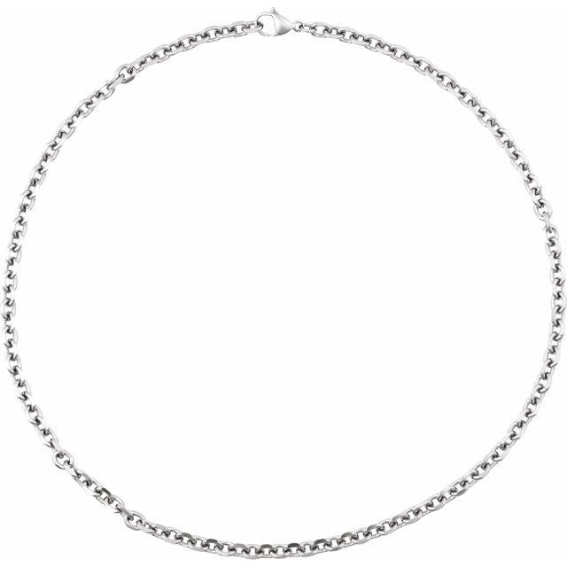 Titanium 5.5 mm Diamond-Cut Cable 20" Chain