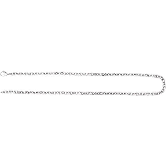 Titanium 5.5 mm Diamond-Cut Cable 20" Chain