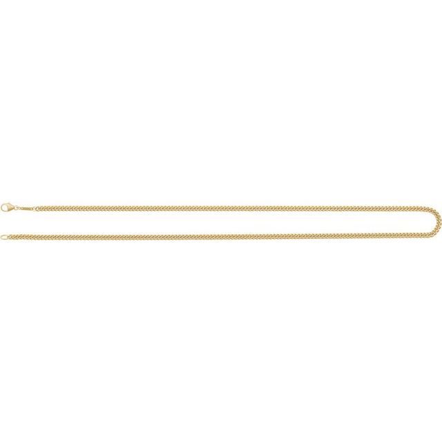 14K Yellow 2.9 mm Curb 20" Chain