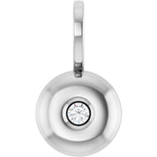 Platinum .06 CT Natural Diamond Charm/Pendant