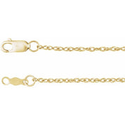 18K Yellow 1.25 mm Rope 18" Chain