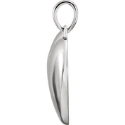 14K White 1/6 CT Natural Diamond Heart Pendant