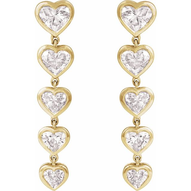 14K Yellow 2 3/4 CTW Lab-Grown Diamond Earrings