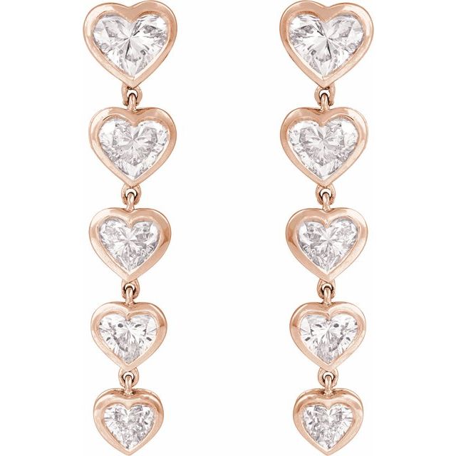 14K Rose 2 3/4 CTW Lab-Grown Diamond Earrings