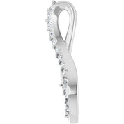 14K White 1/5 CTW Natural Diamond Freeform Pendant