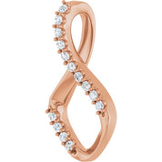 14K Rose 1/5 CTW Natural Diamond Freeform Pendant