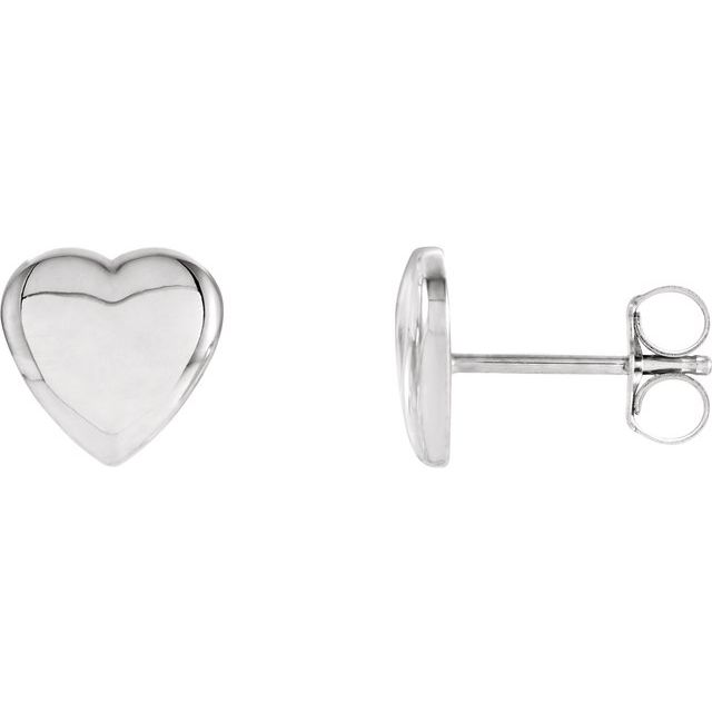Adora Sterling Silver Heart Earrings - Part Number 85883:104:P