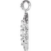 14K White 1/4 CTW Natural Diamond Pendant