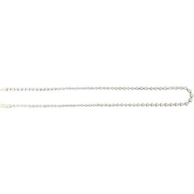 14K Yellow 10 CTW Lab-Grown Diamond Line 16" Necklace