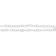Sterling Silver 9 mm Heart 16" Chain