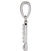 14K White 1/10 CTW Natural Diamond Initial L Pendant