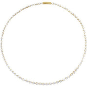 14K Yellow 10 CTW Lab-Grown Diamond Line 16" Necklace