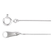 Platinum .5 mm Box 18" Chain