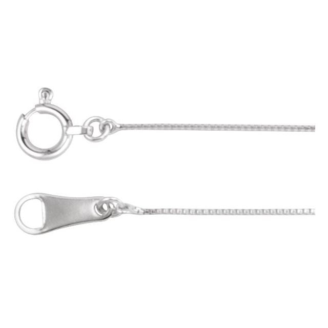 Platinum .5 mm Box 18" Chain