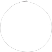 Platinum .5 mm Box 18" Chain