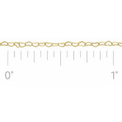 14K Yellow .8 mm Heart Chain by the Inch