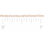 14K Rose .8 mm Heart Chain by the Inch