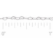 Sterling Silver 1.9 mm Heart Chain by the Inch