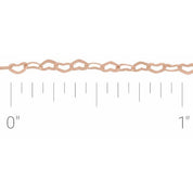 14K Rose 1.9 mm Heart Chain by the Inch