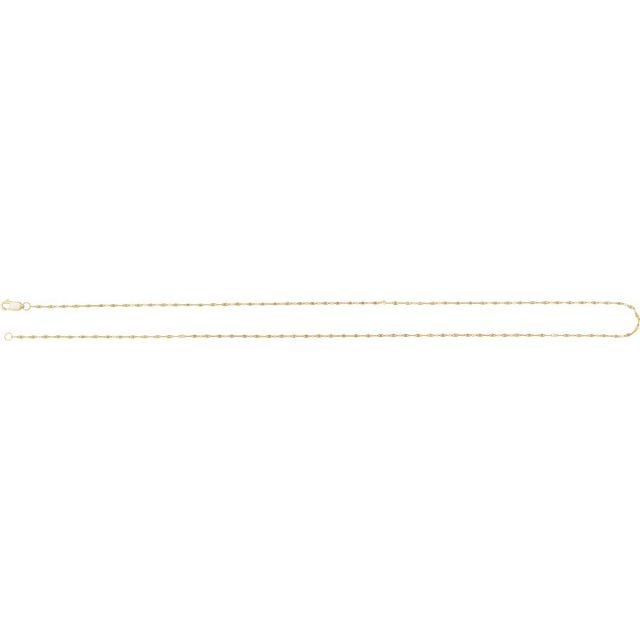14K Yellow 1.5 mm Keyhole 16" Chain