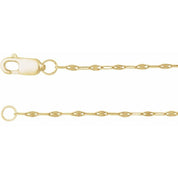14K Yellow 1.5 mm Keyhole 20" Chain