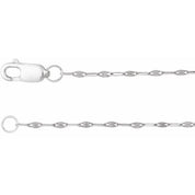 Sterling Silver 1.5 mm Keyhole 20" Chain