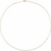 14K Yellow 1.5 mm Keyhole 16" Chain