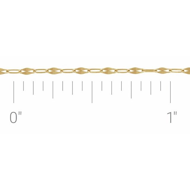 14K Yellow 1.5 mm Keyhole Chain by the Inch