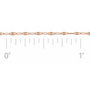 14K Rose 1.5 mm Keyhole Chain by the Inch