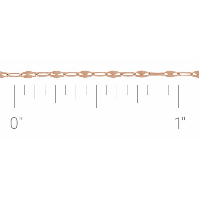 14K Rose 1.5 mm Keyhole Chain by the Inch