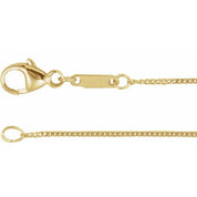 14K Yellow .8 mm Diamond-Cut Curb 20" Chain