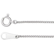 Platinum 1 mm Curb 18" Chain