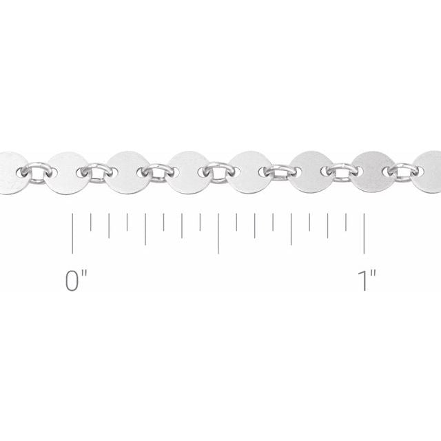Sterling Silver 4 mm Mirror Chain by the Inch