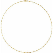 14K Yellow Gold-Filled 1.7 mm Satellite Bar Cable Chain by the Inch and Various Lengths