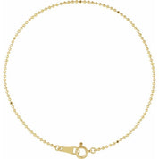 10K Yellow Gold 1.2 mm Diamond-Cut Bead Chain Necklace