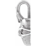 14K White Sacred Heart Pendant