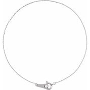 Platinum .7 mm Diamond-Cut Cable 7" Chain