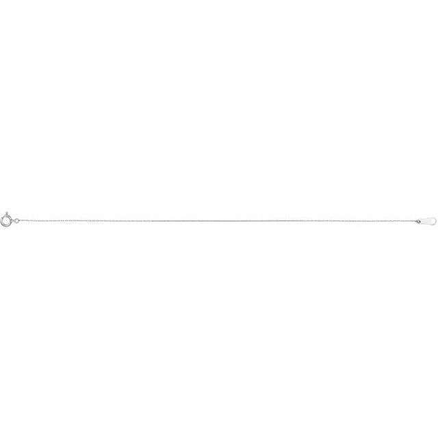 Platinum .7 mm Diamond-Cut Cable 7" Chain