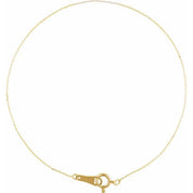 10K Yellow .5 mm Diamond-Cut Cable Chain Necklace