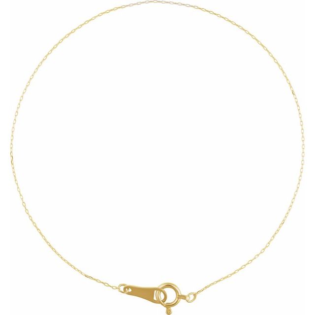 10K Yellow .5 mm Diamond-Cut Cable Chain Necklace