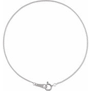 Platinum 1 mm Curb 7" Chain