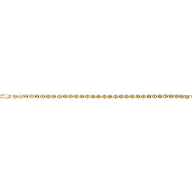 14K Yellow Gold-Filled 4 mm Mirror 7" Chain