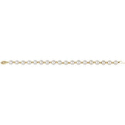 14K Yellow Cultured White Freshwater Pearl 7 1/4" Bracelet