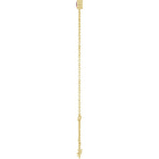 14K Yellow Natural Pink Tourmaline  6 1/2-7-1/2" Bracelet