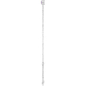 14K White Natural Amethyst  6 1/2-7-1/2" Bracelet
