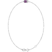 14K White Lab-Grown Alexandrite  6 1/2-7-1/2" Bracelet