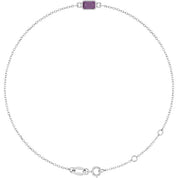 14K White Lab-Grown Alexandrite  6 1/2-7-1/2" Bracelet