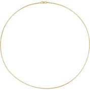 14K Yellow 1.65 mm Rolo Chain Available by the Inch and in Multiple Lengths