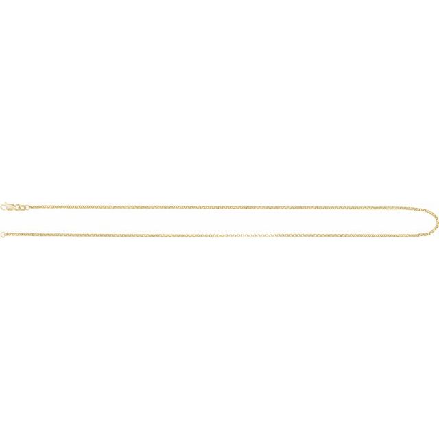 14K Yellow 1.65 mm Rolo Chain Available by the Inch and in Multiple Lengths
